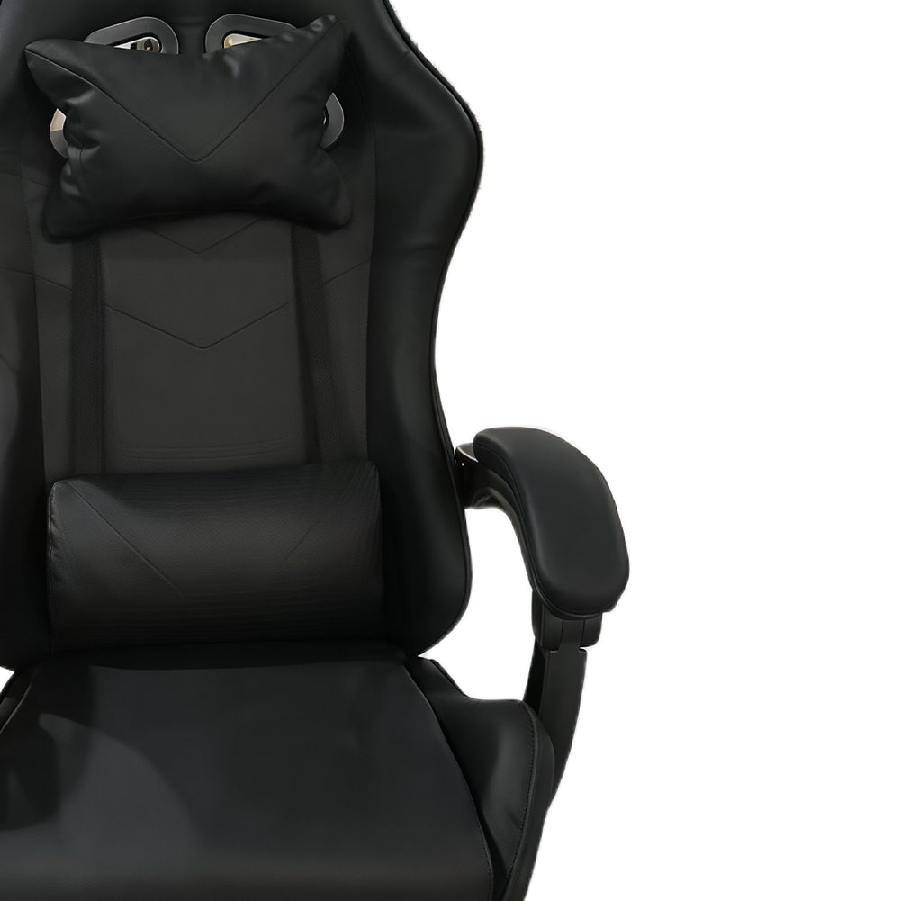Sedia Poltrona Gaming Ufficio Scrivania Gioco Reclinabile Poggiapiedi Girevole 2cuscini