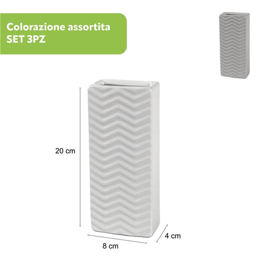 UMIDIFICATORE SET 3PZ PER TERMOSIFONE IN CERAMICA DIMENSIONE 8X4X20H CM - ASSORTITO