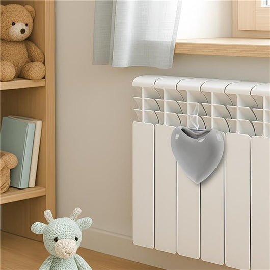 SET 3PZ VASO UMIDIFICATORE A CUORE SET 3 PZ IN CERAMICA DIMENSIONI 16X4X16CM - 15.5C COLORE ASSORTITO