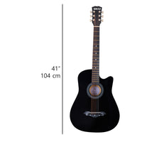 Chitarra Acustica Elettrica 41" Nero Equalizzatore Kit Corde Plettro Tracolla