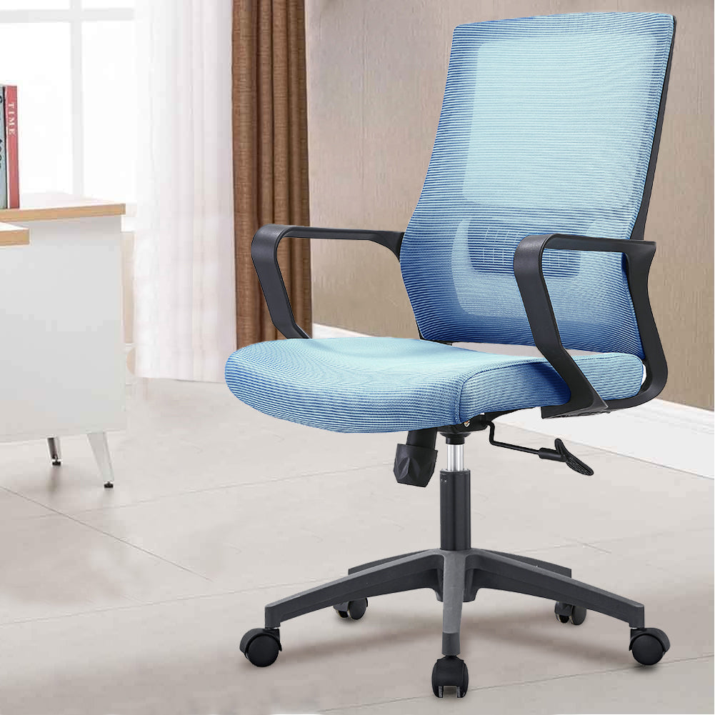 Sedia da Ufficio Blu Poltrona da Scrivania Studio Cameretta Altezza Regolabile