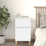 Comodino-Tavolino da notte Bianco 40x35x70 cm 618418
