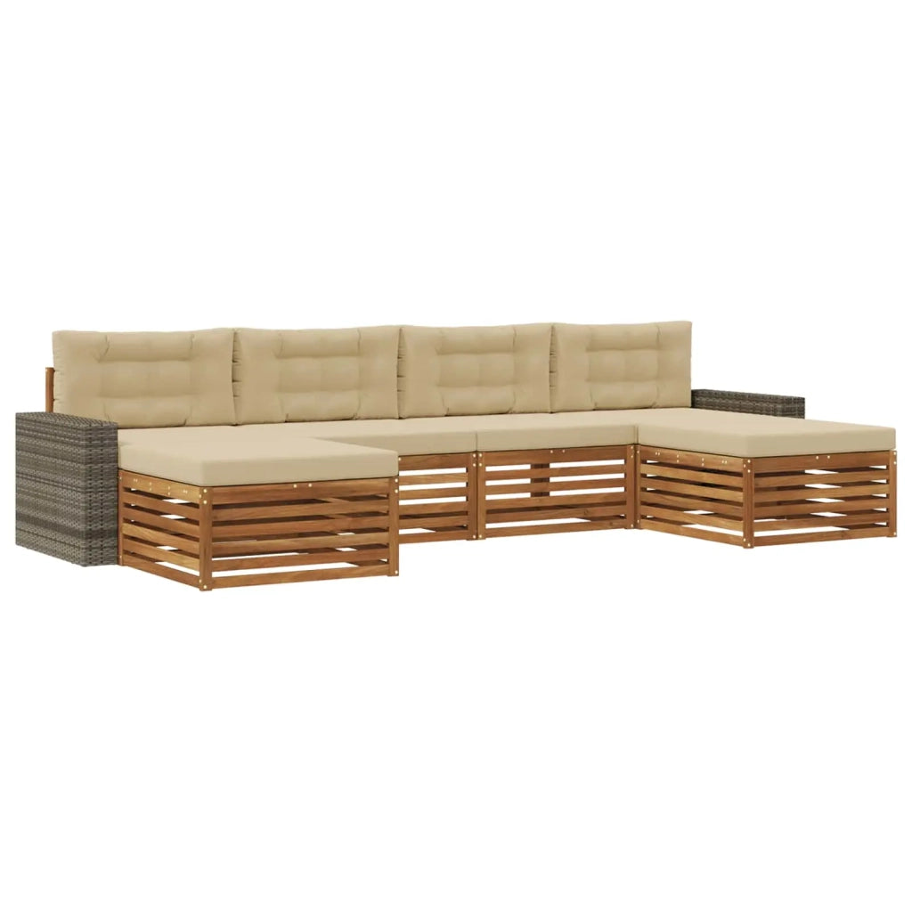Set di divani da esterno 6 pz Legno di Acacia Massello 3383701