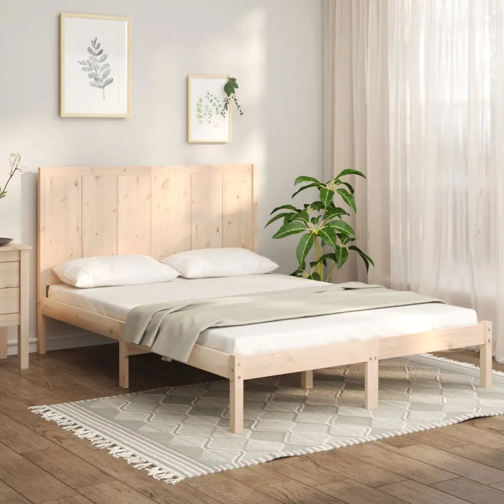 Letto senza Materasso 140x190 cm in Legno Massello di Pino 3105710