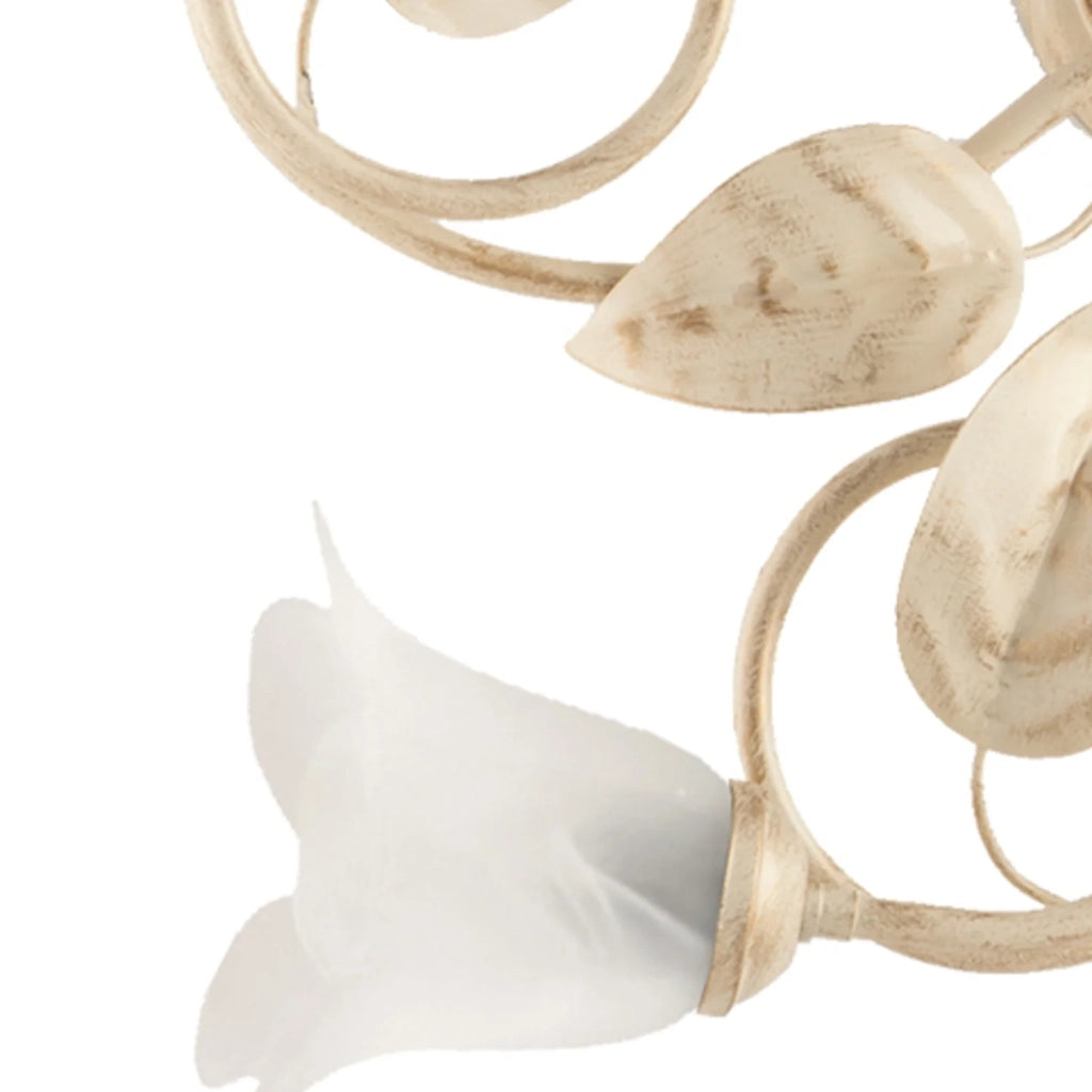 Plafoniera Arte Povera Limone 5 Luci Avorio e Bianco LuceArt Classic