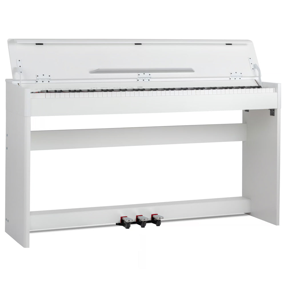 Tastiera Musicale Pianoforte Elettrico con 88 Tasti 3 Pedale e 80 Demo Bianco