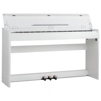 Tastiera Musicale Pianoforte Elettrico con 88 Tasti 3 Pedale e 80 Demo Bianco