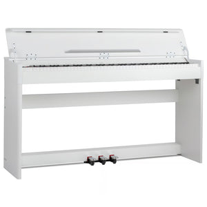 Tastiera Musicale Pianoforte Elettrico con 88 Tasti 3 Pedale e 80 Demo Bianco