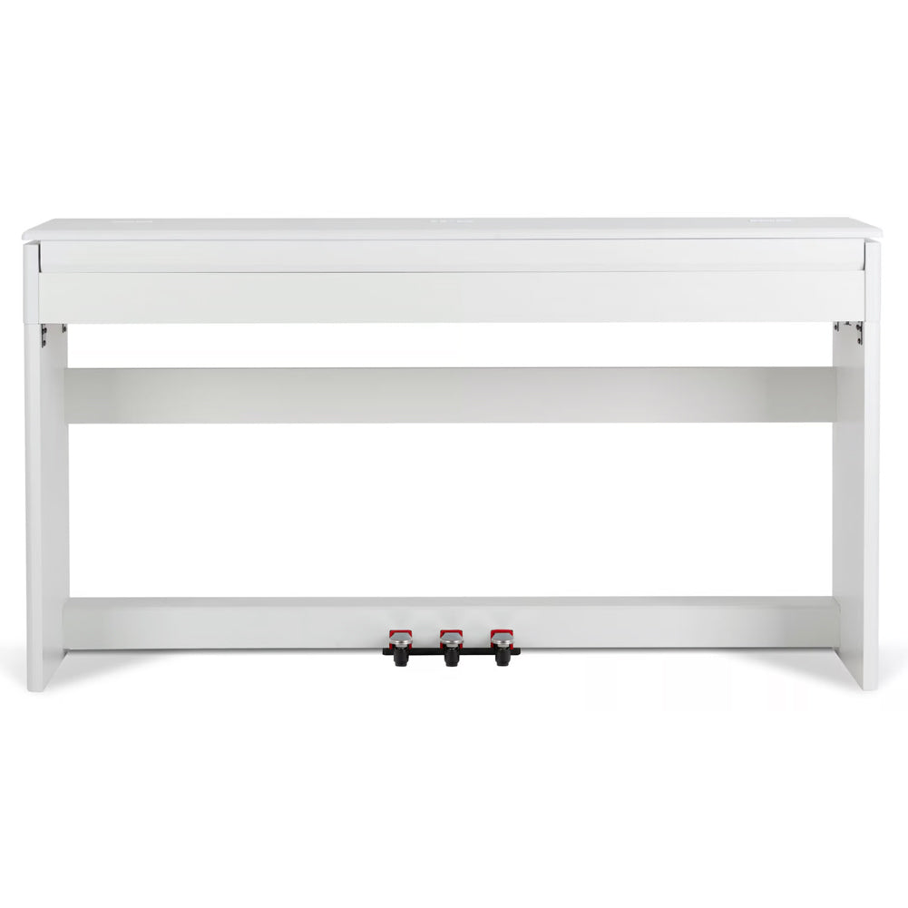 Tastiera Musicale Pianoforte Elettrico con 88 Tasti 3 Pedale e 80 Demo Bianco