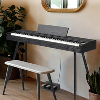 Tastiera Musicale Pianoforte Elettrico Standard con 88 Tasti e Pedaliera Nero