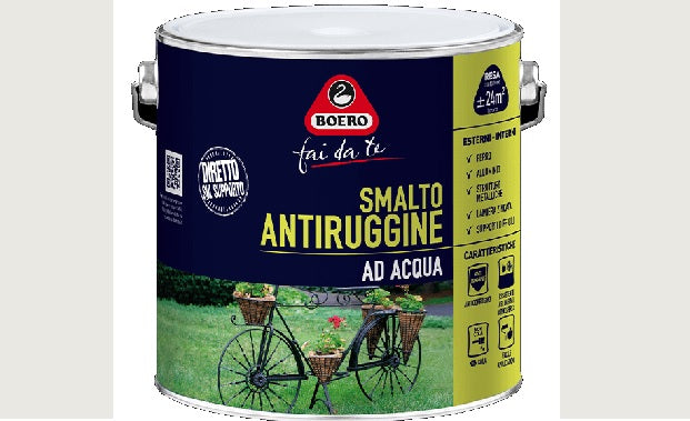SMALTO ANTIRUGGINE ACQUA BIANCO GHIACCIO 0,5LT - BOERO