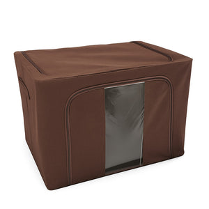 3 Scatole Pieghevoli per Armadio 40x30x20 con Struttura in Metallo e Tnt Resistente