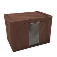 3 Scatole Pieghevoli per Armadio 50x40x32 con Struttura in Metallo e Tnt Resistente