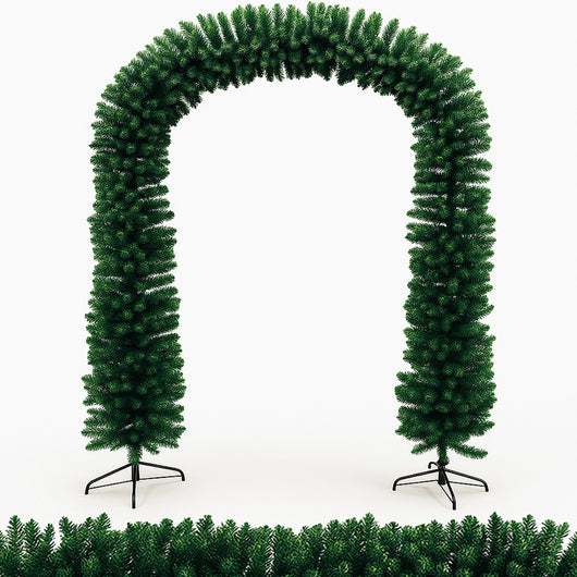 Arco Natalizio Verde 200 x 240 cm con 1166 Punte Foltissimo con Base in Metallo