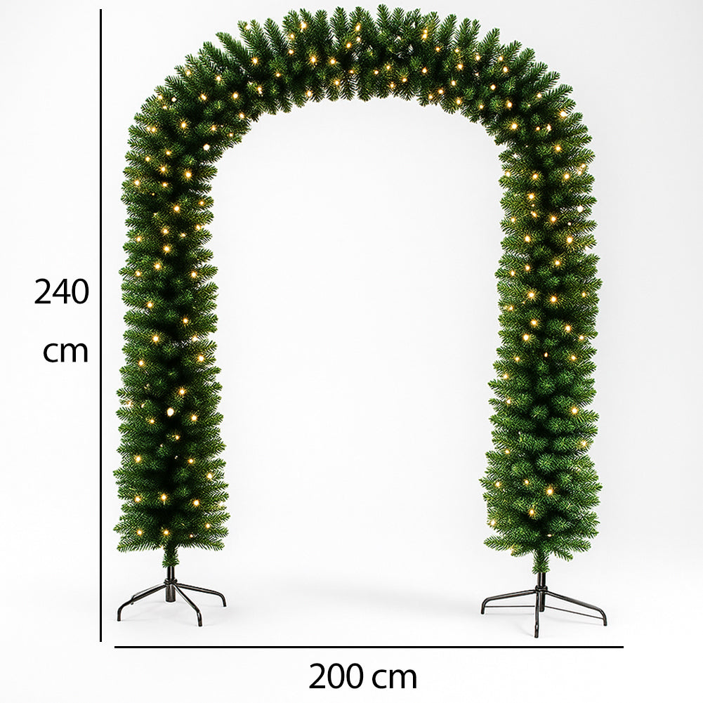 Arco Natalizio Verde 200x240 cm con 1166 Punte e 420 LED Decorazione Natale