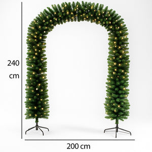 Arco Natalizio Verde 200x240 cm con 1166 Punte e 420 LED Decorazione Natale