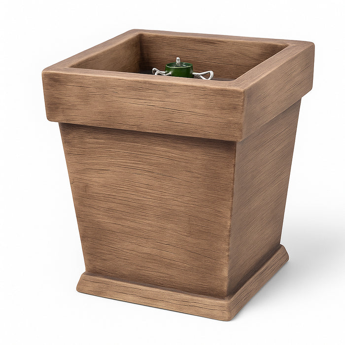 Base Albero di Natale Vaso Marrone Supporto 30x30x35cm con Attacco Universale