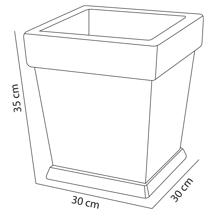 Base Albero di Natale Vaso Rosso Supporto 30x30x35cm con Attacco Universale