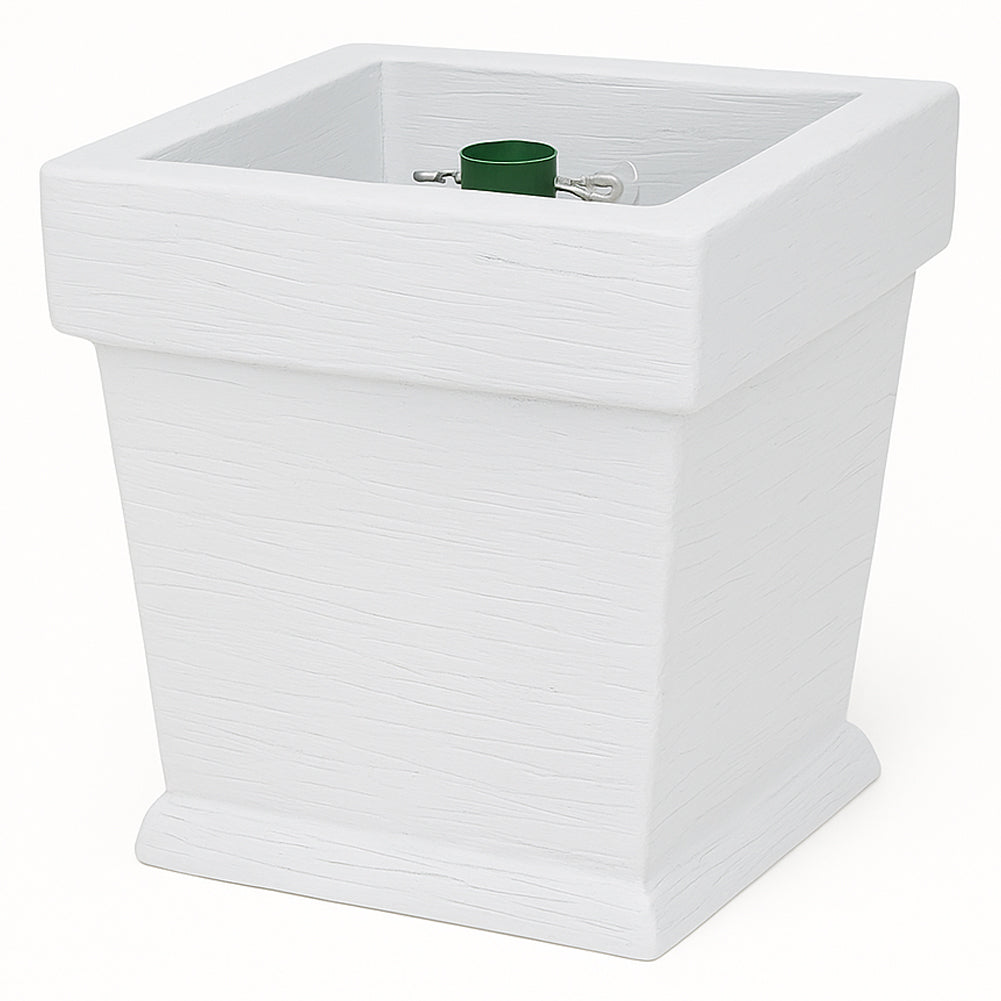 Base Albero di Natale Vaso Bianco Supporto 30x30x35cm con Attacco Universale