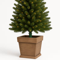 Base Albero di Natale Vaso Marrone Supporto 40x40x41cm con Attacco Universale