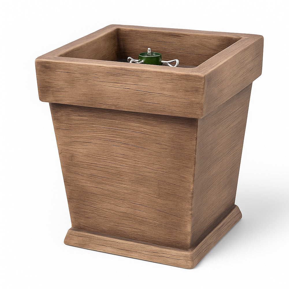 Base Albero di Natale Vaso Marrone Supporto 40x40x41cm con Attacco Universale