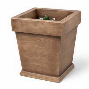 Base Albero di Natale Vaso Marrone Supporto 40x40x41cm con Attacco Universale