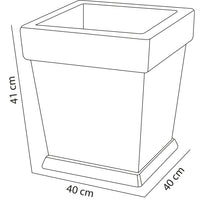 Base Albero di Natale Vaso Bianco Supporto 40x40x41cm con Attacco Universale