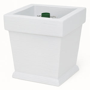 Base Albero di Natale Vaso Bianco Supporto 40x40x41cm con Attacco Universale