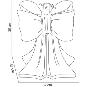 Base Albero di Natale Fiocco Verde Supporto con Attacco Universale 32x32x35cm