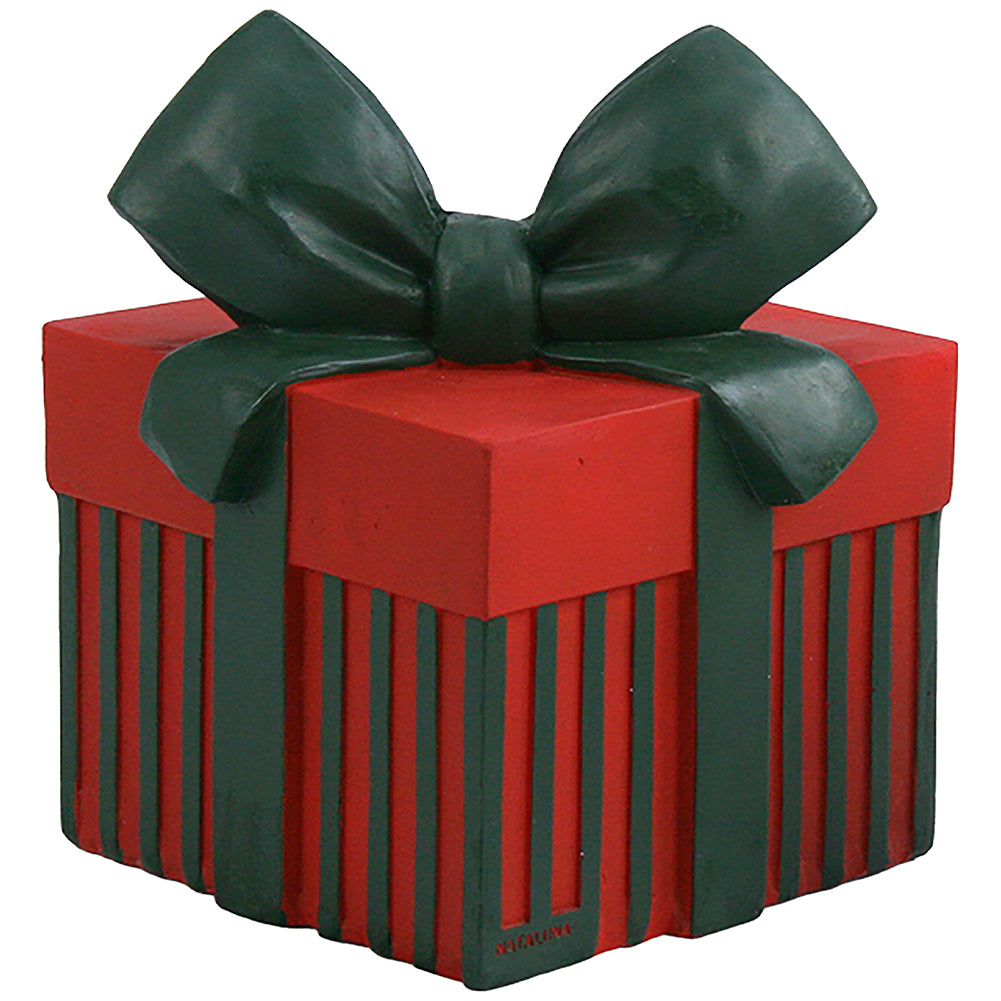 Base Albero di Natale Forma Regalo Natalizio Verde e Rosso Decorazione Natalizia