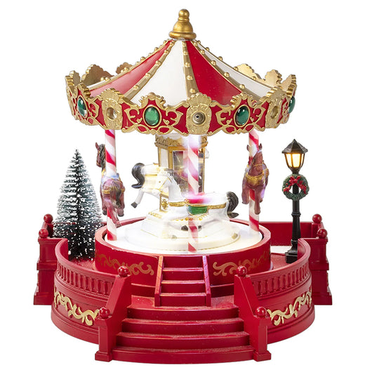 Giostrina Natalizia Giostra con Cavalli Natale Addobbo Natalizio Luci e Musica
