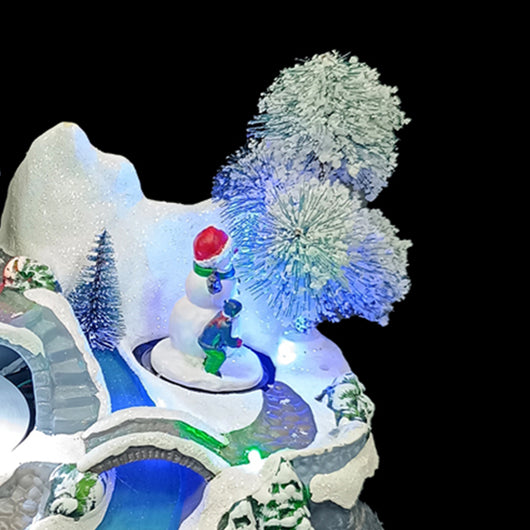 Giostrina Natalizia Casetta Innevata Giostra con Luci e Suoni Addobbo di Natale