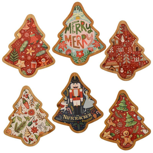 MA MAISON TAGLIERE ALBERO DI NATALE IN BAMBOO E CERAMICA DIMENSIONI 22,5X27H CM - ASSORTITO