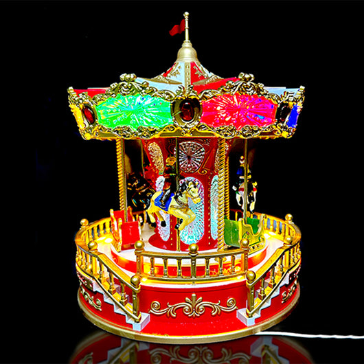 Giostrina Carosello di Natale con Luci e Suoni Decorazione Addobbo Natalizio