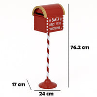 Cassetta Postale per Letterina Babbo Natale Decorazione Natalizia Metallo 76 cm