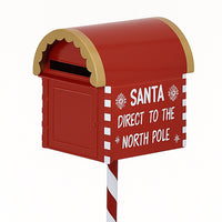 Cassetta Postale per Letterina Babbo Natale Decorazione Natalizia Metallo 76 cm