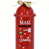 Cassetta Postale di Babbo Natale Letterina Rosso Decorazione Natalizia 30x89cm