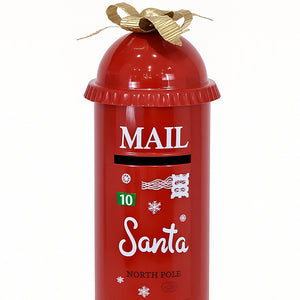 Cassetta Postale di Babbo Natale Letterina Rosso Decorazione Natalizia 30x89cm