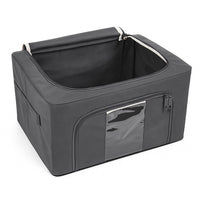 3 Scatole Pieghevoli per Armadio 40x30x20 con Struttura in Metallo e Tnt Resistente