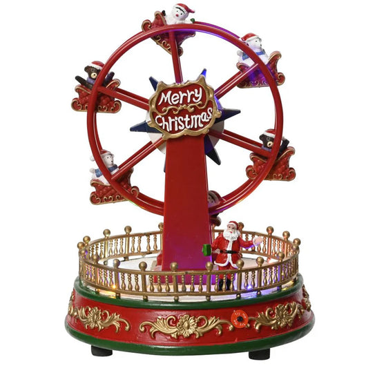 Giostrina Natalizia Giostra Ruota Panoramica Natale Addobbo Natalizio con Musica