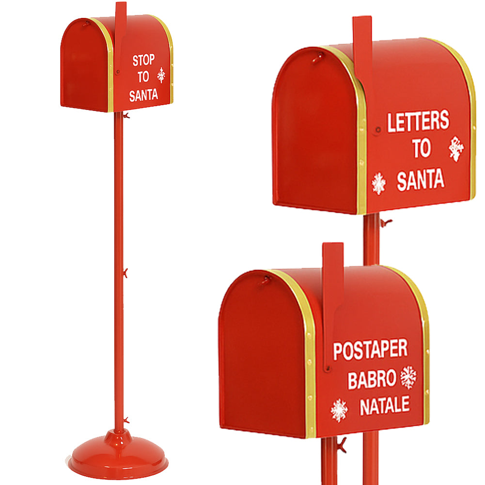 Cassetta Postale per Letterina Babbo Natale Addobbo Natalizio Colori Assortiti