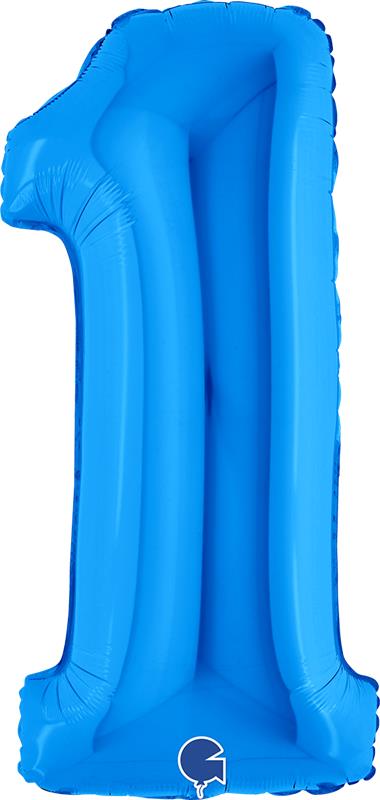 MAURY'S PALLONCINO MYLAR BLU "1" 26 POLLICI