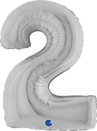 MAURY'S PALLONCINO MYLAR ARGENTATO "2" 26 POLLICI