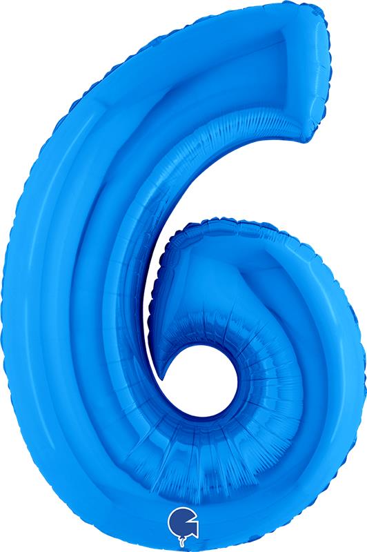 MAURY'S PALLONCINO MYLAR BLU "6" 26 POLLICI