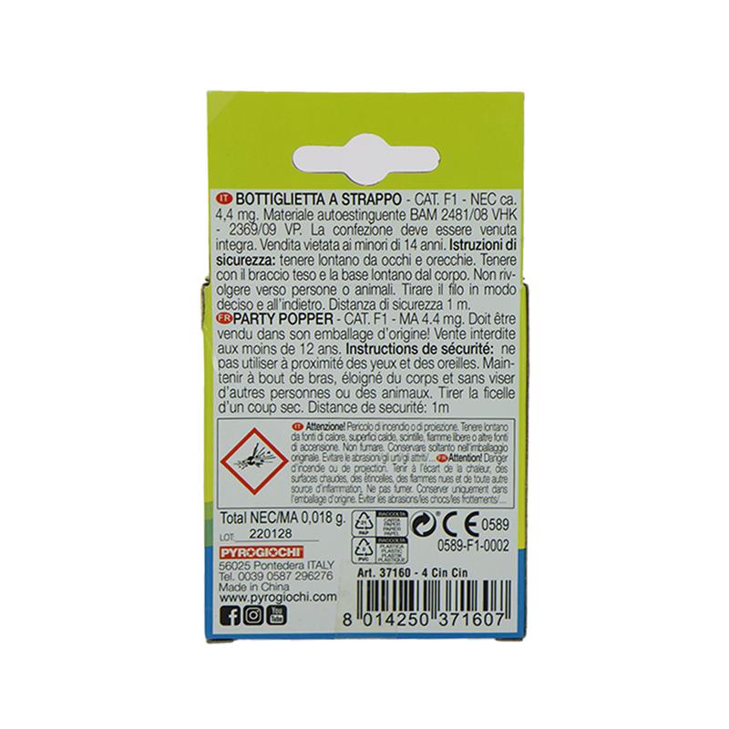 PYROGIOCHI 4 BOTTIGLIETTE SPARA STELLE FILANTI