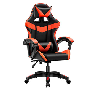 Sedia Gaming Rosso Poggiatesta e Cuscino Lombare Seduta Ergonomica Reclinabile