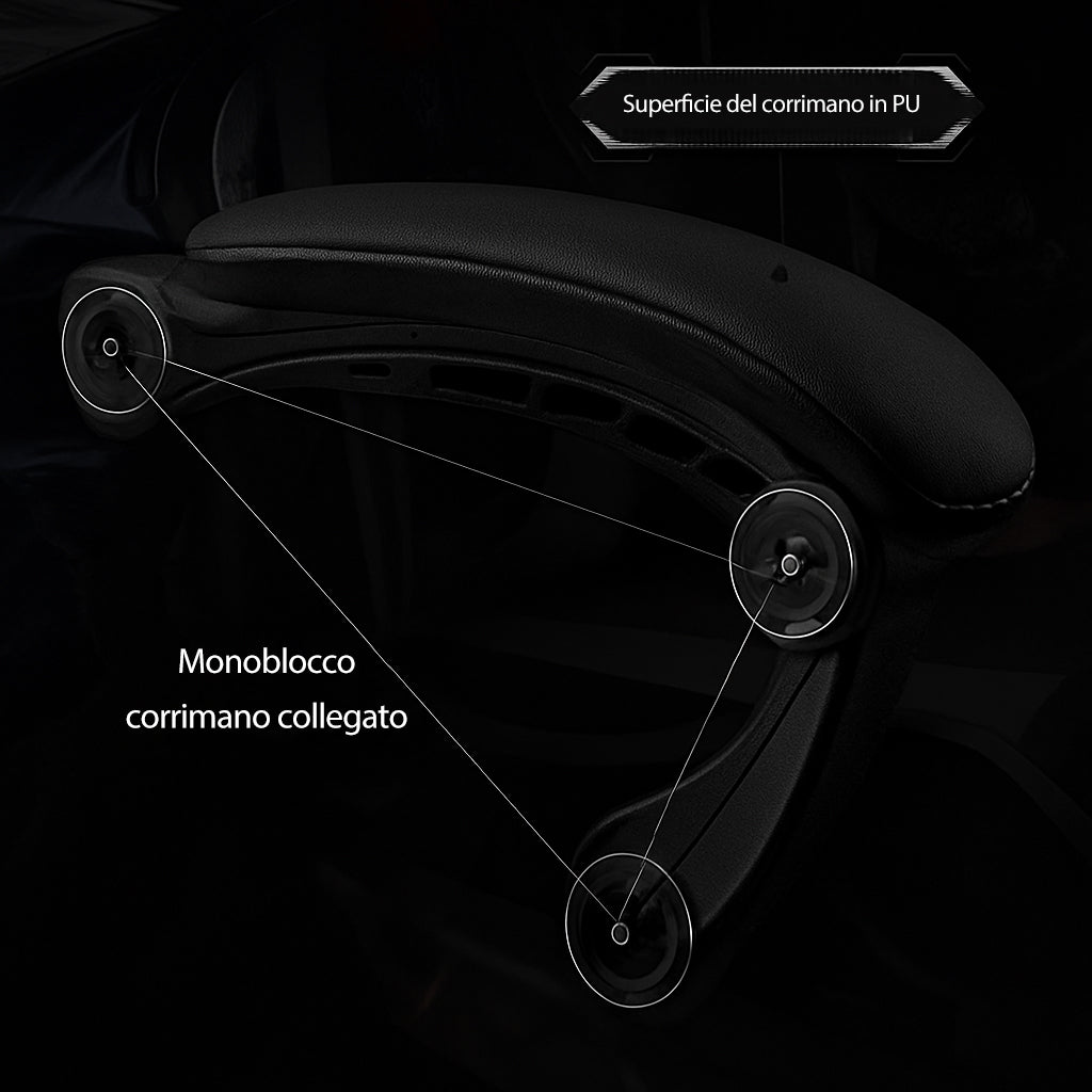 Sedia Gaming Nero con Poggiatesta Cuscino Lombare Seduta Ergonomica Reclinabile