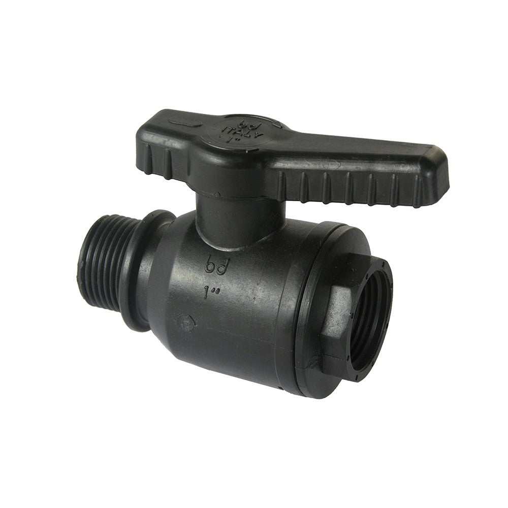 Valvola a sfera in pp maschio o-ring in nbr