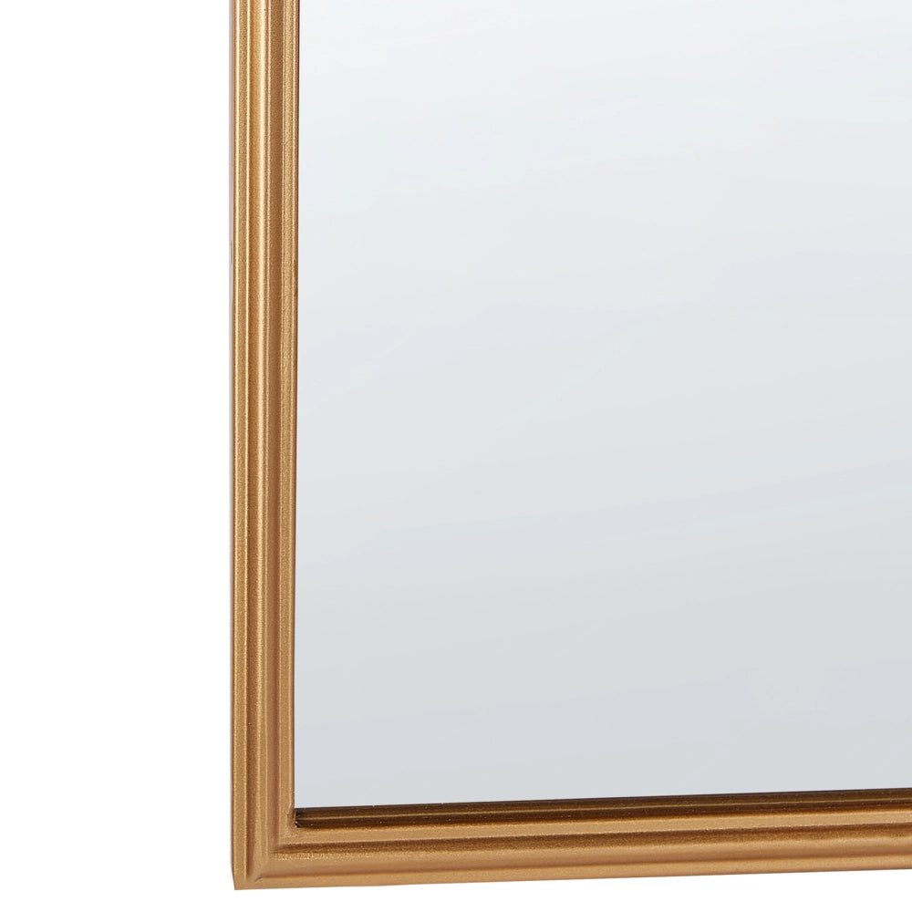 Specchio da tavolo Trifold in metallo dorato 87 x 77 cm Due ali laterali pieghevoli Make-up