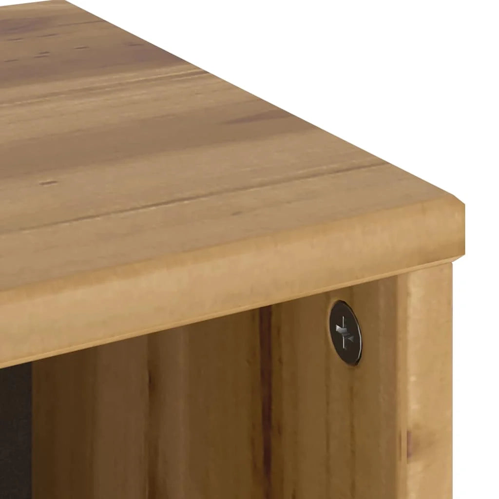 Mobiletto laterale vintage con 2 cassetti e 2 ripiani 40 x 24 x 79 cm in legno massello di pino 02_0058040